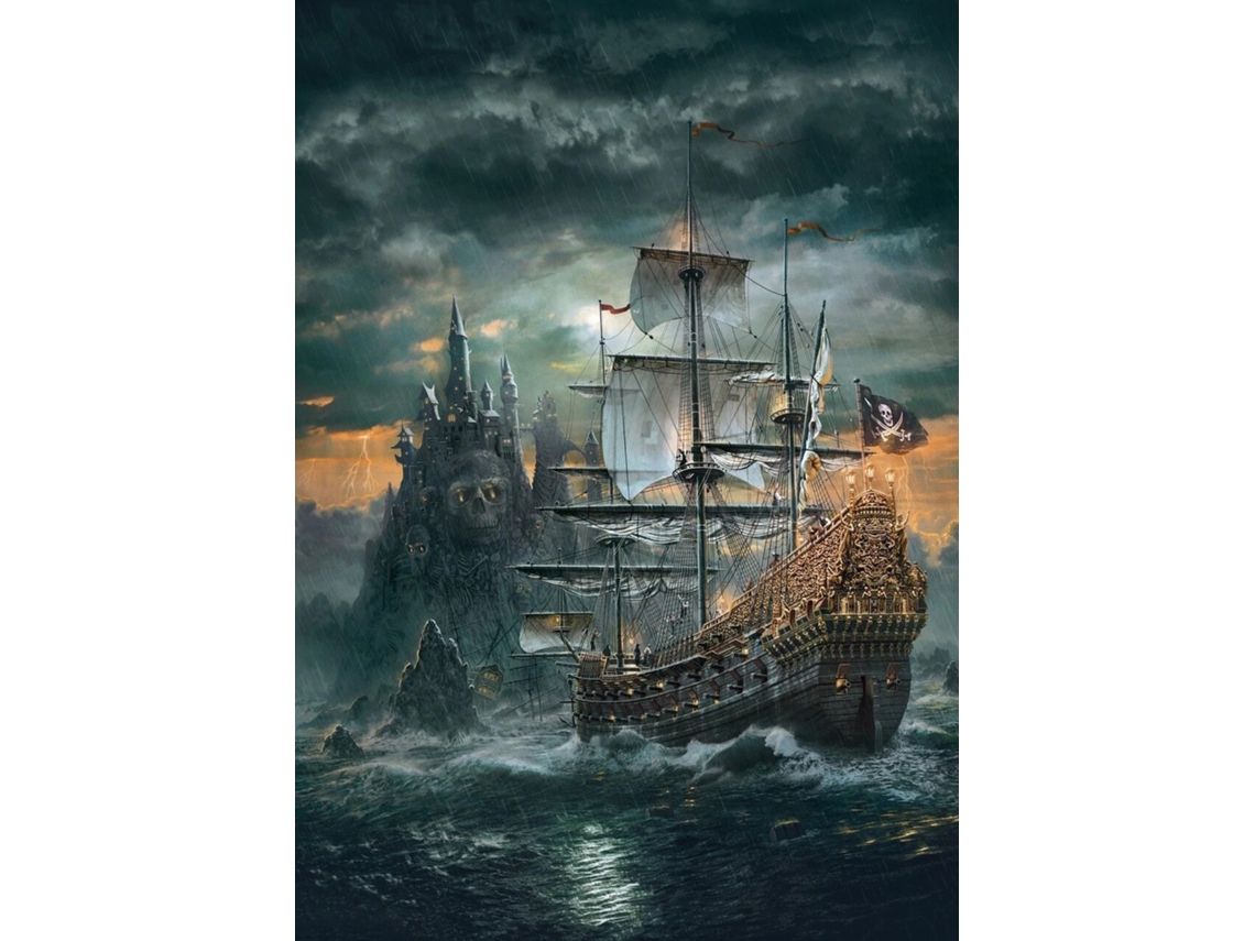 Rompecabezas De 1000 Piezas Para Adultos Y Adolescentes, Con Piratas, Veleros, Accesorios De Juego, Juguetes Educativos (negro)