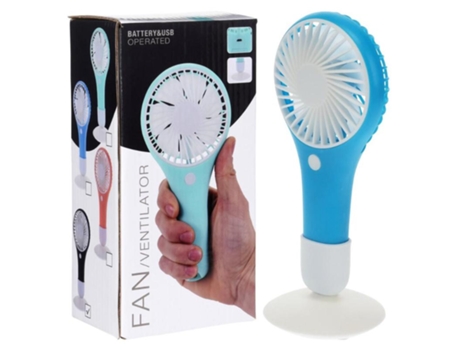 Ventilador mano pilas usb 20x9 cm