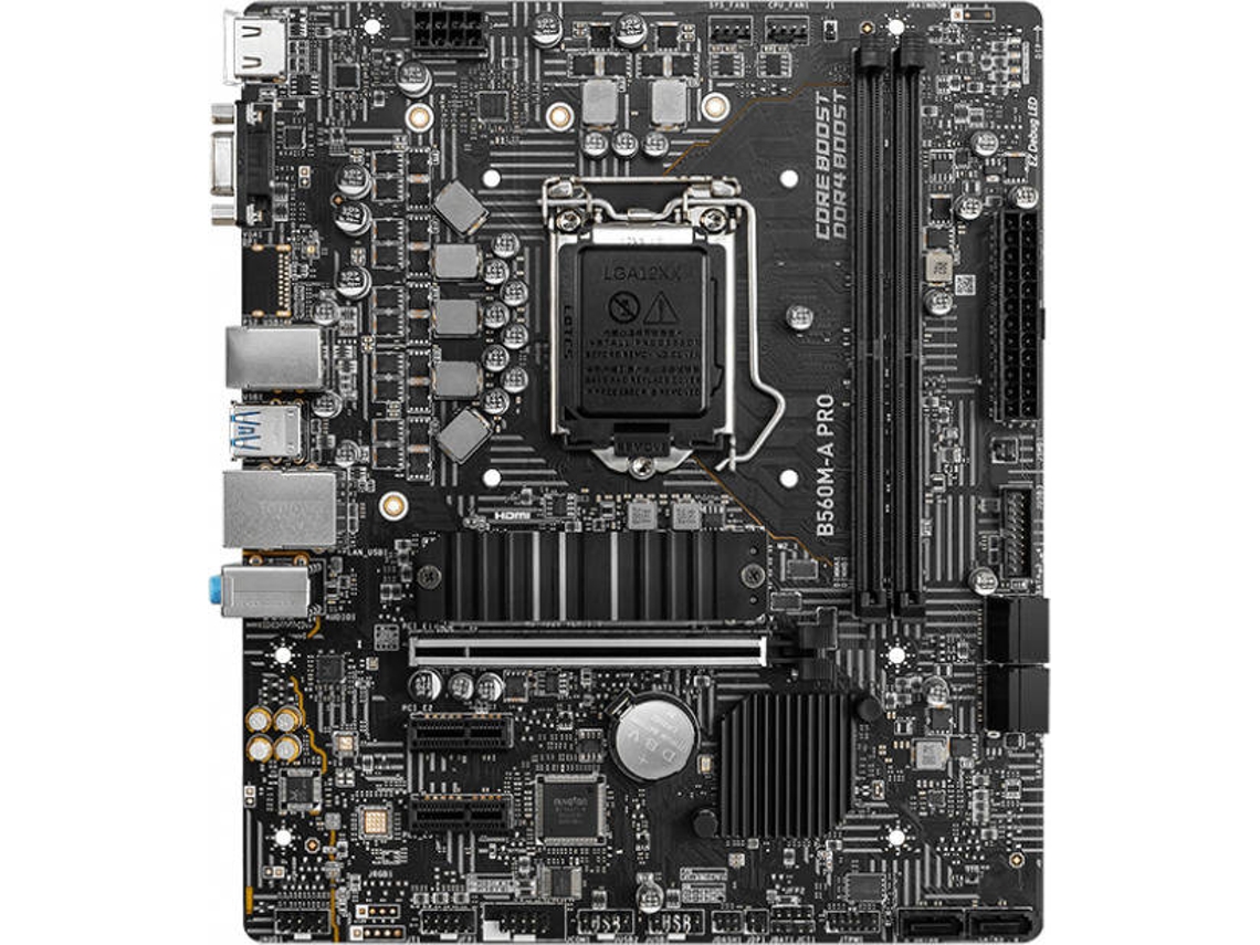 Placa Base MSI ‎MSI B560M-A PRO (Socket LGA 1200 - Intel B560 - micro ATX)