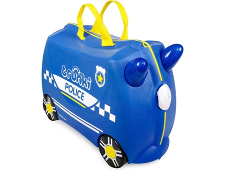 Maleta de Viaje Infantil TRUNKI Correpasillos Percy Policía Azul (46x20.5x31cm - 18 L)