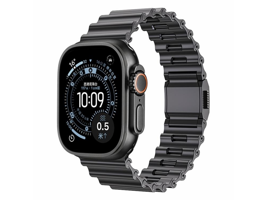 Correa para Apple Watch de 46/49/45/44 mm - Acero inoxidable con cierre magnético Ocean Wave