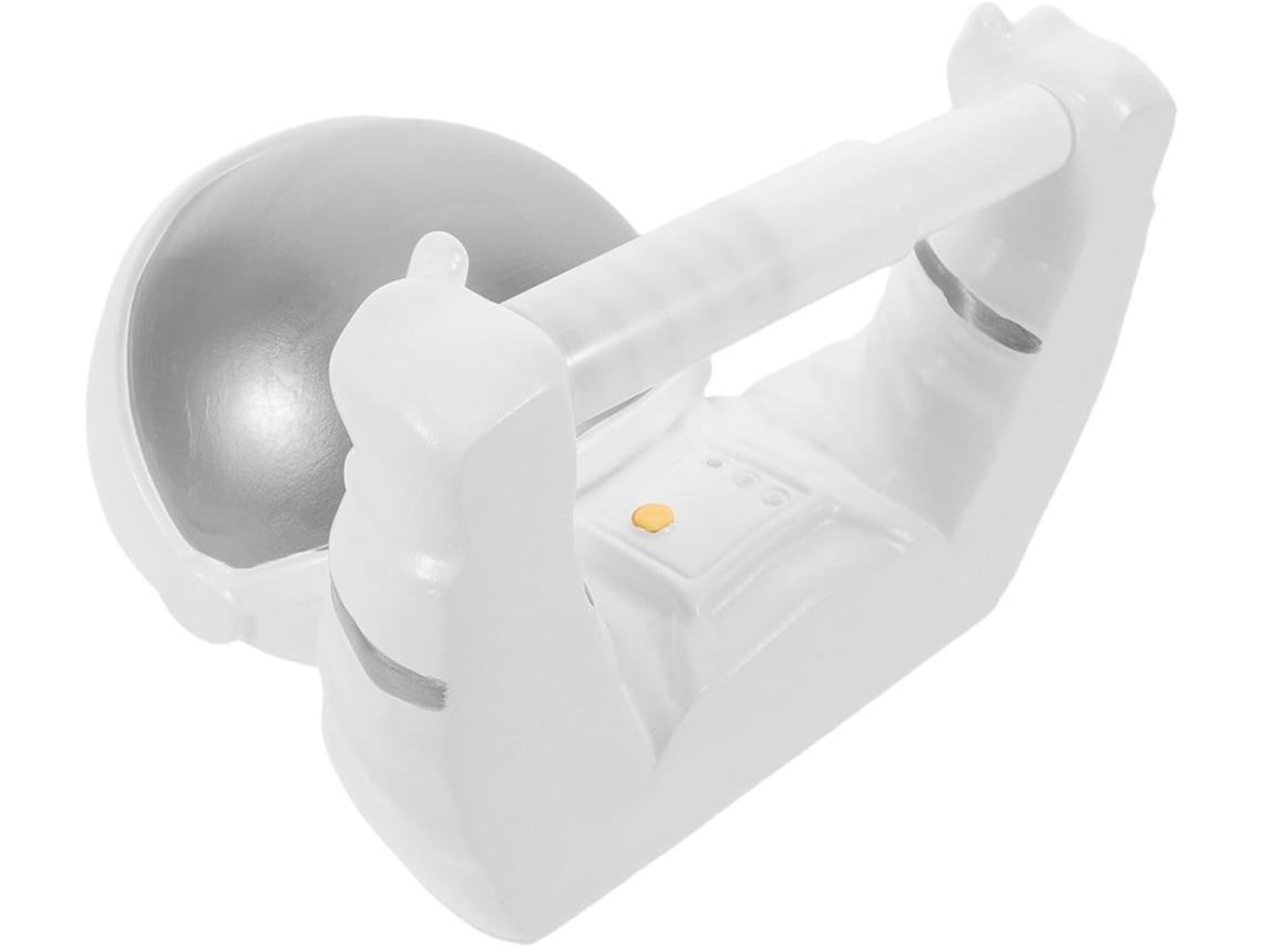 Soporte Para Rollo De Papel De Pared, No Requiere Perforación, Temática De Astronautas, Metal Plateado, Soporte Para Rollo De Papel