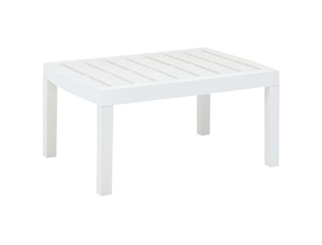 MAISON EXCLUSIVE - Mesa de jardín de plástico blanco 78x55x38 cm
