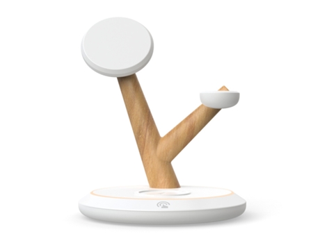 Soporte de carga inalámbrico magnético, base de carga rápida 4 en 1 de 15 W, para iPhone/Apple Watch/AirPods, blanco CHRONUS