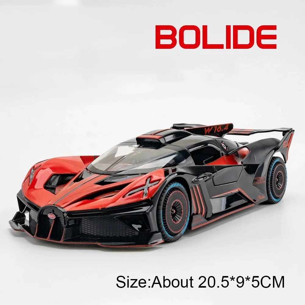 (bolide Red) 1:24 - Modelo De Coche Deportivo - Simulación De Sonido Y Luz