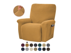Funda Elástica Para Sofá Reclinable Lazboy, Color Amarillo Siurn