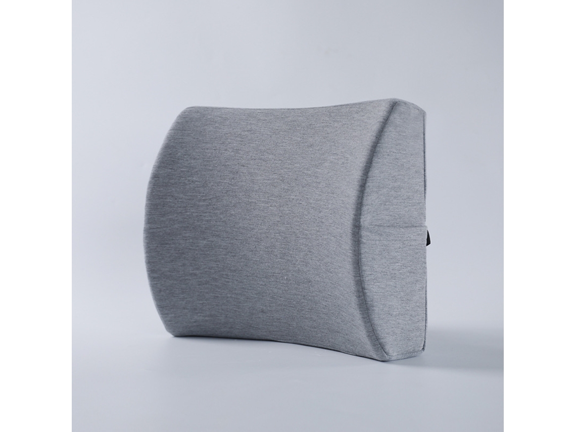Almohadas De Soporte Lumbar De Espuma Viscoelástica Adecuadas Para Sillas De Oficina Y Asientos De Automóvil, Color Gris Gertiz