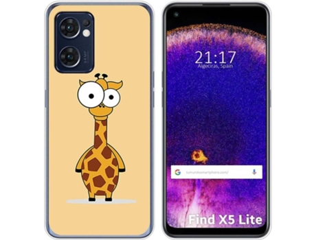 Carcasa Oppo Find X5 Lite 5G TUMUNDOSMARTPHONE Dibujos Jirafa Multicolor