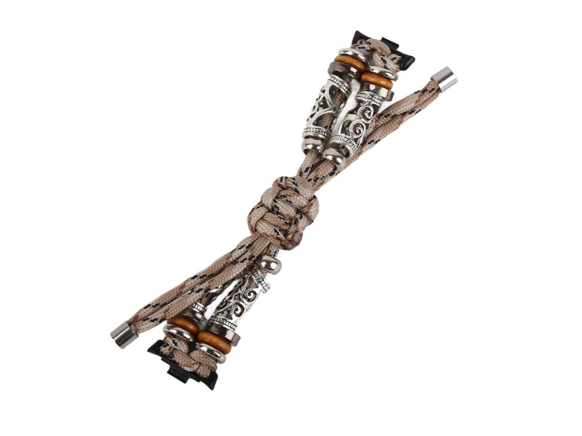 Pulsera Étnica De Repuesto Con Cuentas Ajustables Para Mi Band 8 Pro, Diseño De Camuflaje Desértico.