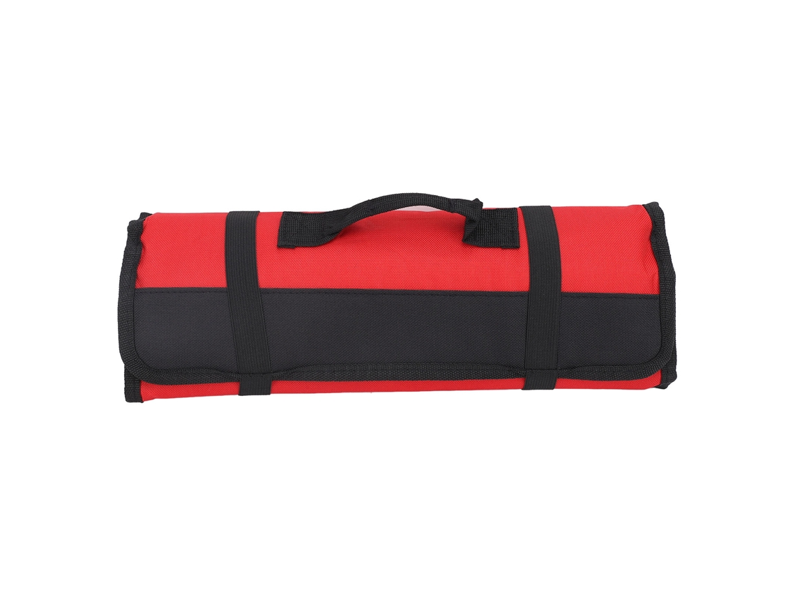 Bolsa Enrollable Para Cuchillos De Chef 20 Compartimentos Portátil Multifunción Protectora Almacenamiento Cocina Camping Rojo