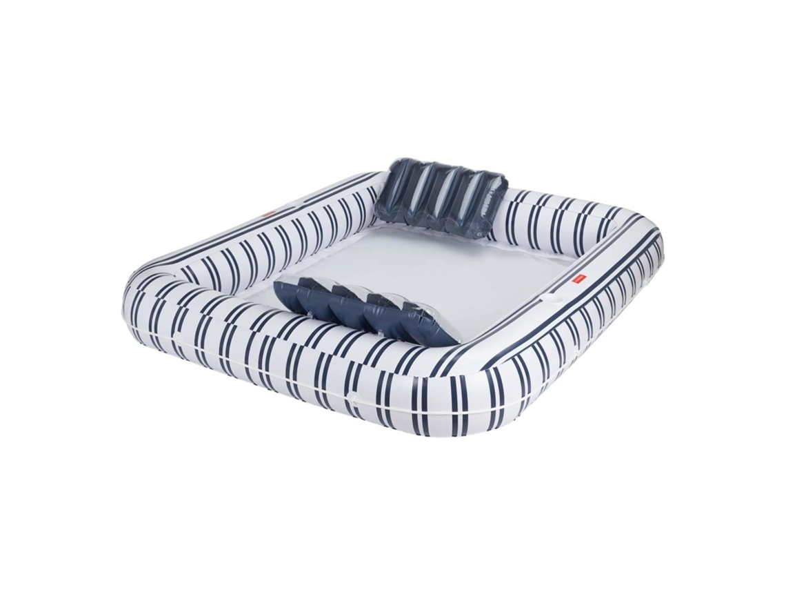 Colchón inflable para piscina de PVC Flamingueo azul