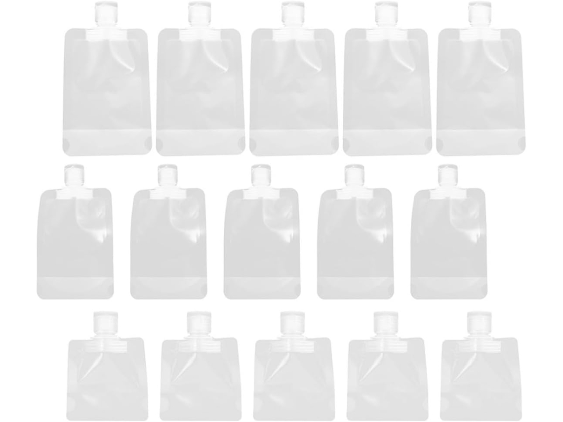 Nuobesty Bolsas De Viaje Recargables De 24 Piezas, Paquete Blando Con Tapa, Dispensadores De Cosméticos