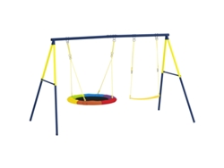 Columpio Con Nido, Asa Y Cuerda, Para Niños De 3 A 8 Años, Multicolor.