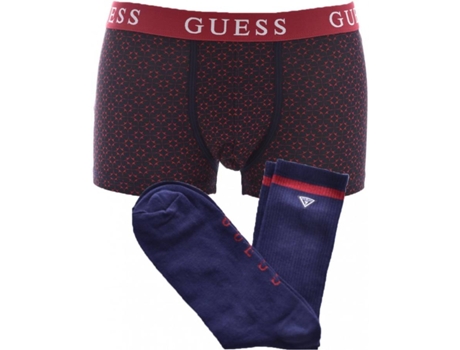 Paquete Boxer y Medias GUESS JEANS Algodón Hombre (XL - Azul)
