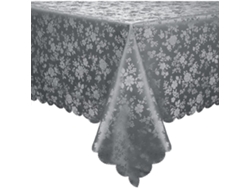 Mantel Para Comedor, Impermeable, De Vinilo Resistente Con Elegantes Bordes Festoneados, Rectangular, Para Cocina Y Exterior, Antimanchas Y Con Acabad