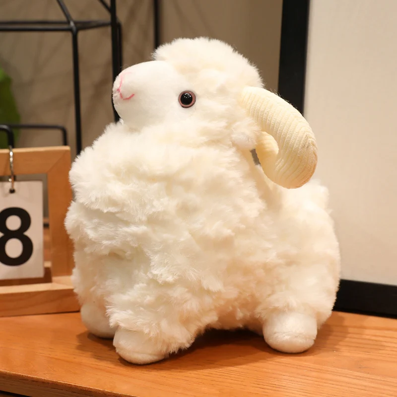 (blanco, 22 Cm) Lindo Juguete Realista De Animales Del Bosque Estilo Anime De Dibujos Animados: Oveja