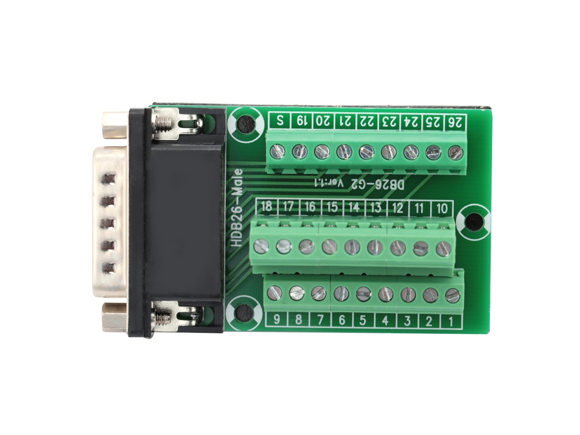 Yncm2026-adaptador Macho Db26 A Placa Pcb Módulo De Señales Tablero De Desconexión Terminal