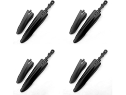 Juego De 8 Guardabarros Traseros Para Neumáticos De Bicicleta De Montaña, Color Negro, Modelo Large Flying Fish