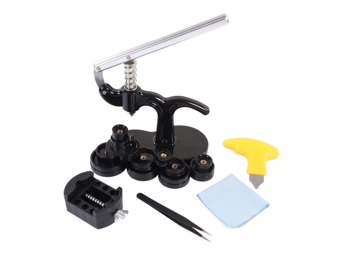 Kit De Herramientas Para Reparación Y Mantenimiento De Relojes Con Prensa, Tapa De Apertura Y Soporte Ovalado.