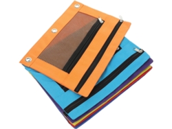 Juego De 6 Estuches De Malla Coloridos Para Lápices, Ideales Para La Escuela Y La Oficina.