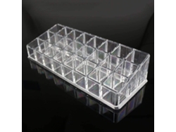 Organizador de labiales acrílicos con 24 compartimentos (transparente)
