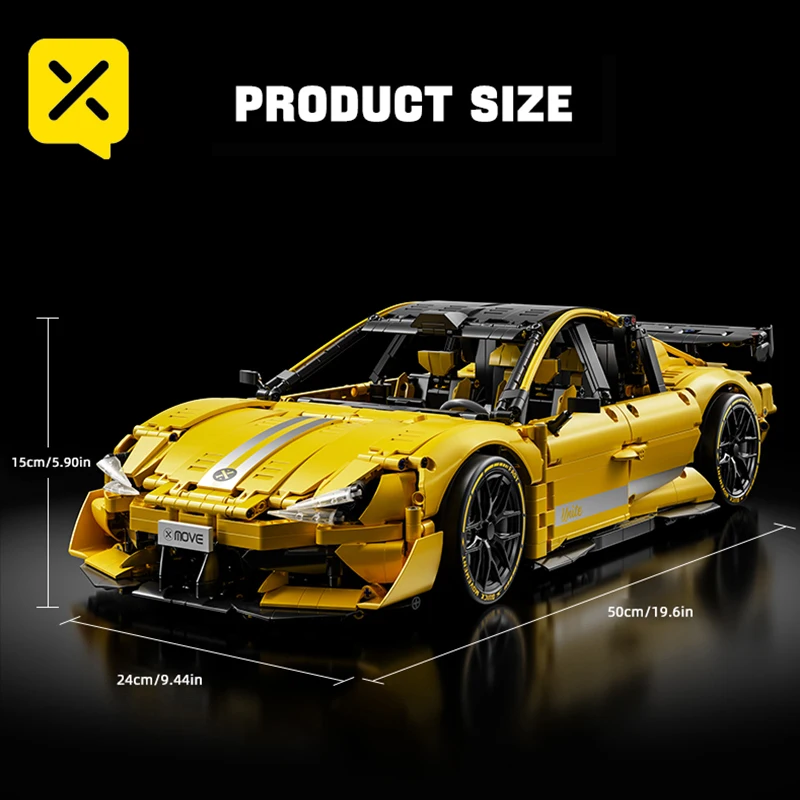 (2143 Piezas) Bloques De Construcción De Coches De Carreras A Escala 1:10, Decoración Creativa De Escritorio Moc