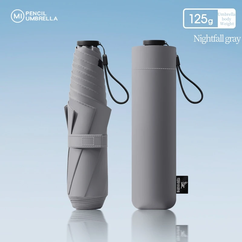 (gris Anochecer) Sombrilla De Sol Portátil De Estilo Japonés De 125 G, Soldada, Resistente A Los Rayos Uv, De Apertura Manual.
