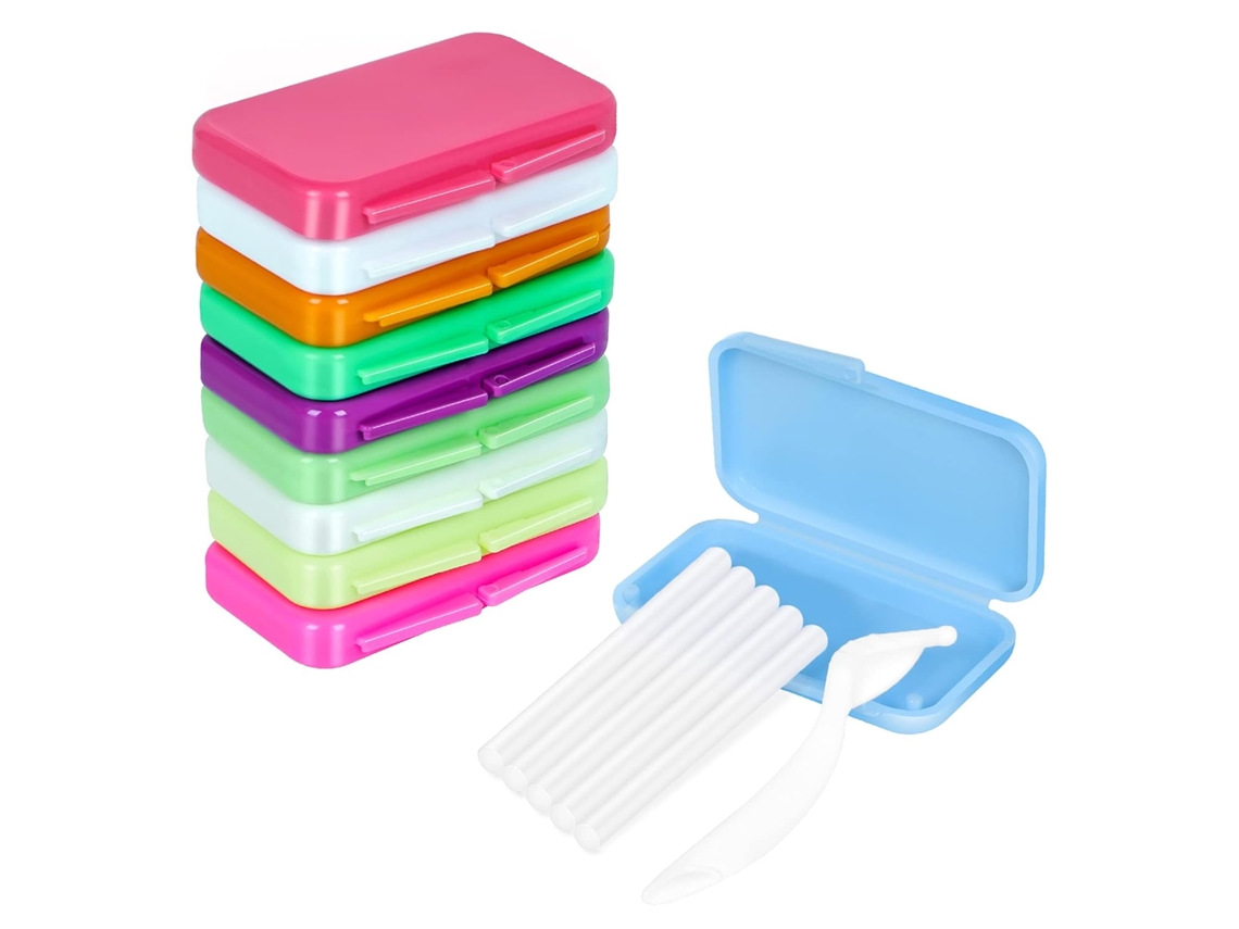 Tiras de ortodoncia cómodas, cera protectora fácil de adherir para alineadores y brackets, tiras de cera de grado alimenticio.