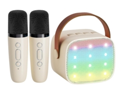 Mini máquina de karaoke con 2 micrófonos inalámbricos, altavoz Bluetooth portátil, regalo para niños, juguetes para cumpleaños de adolescentes, Gusshious