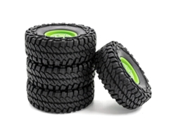 Pneus com anéis para carro RC 1/10 Traxxas TRX-4 Axial SCX10 90046 90047 CC10