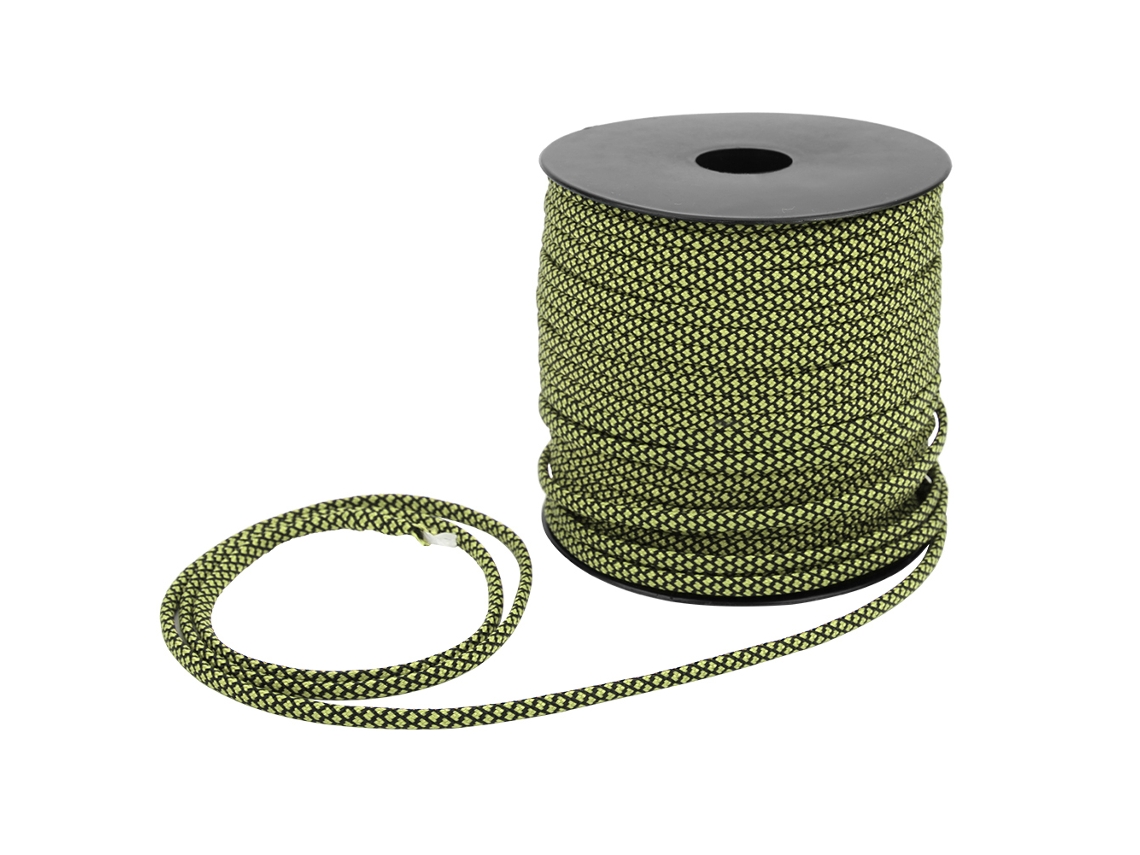 Cuerda De Paracord Para Camping, 7 Núcleos, 50 M, 4 Mm De Grosor, Verde Y Negro, Para Camping Y Tejidos.