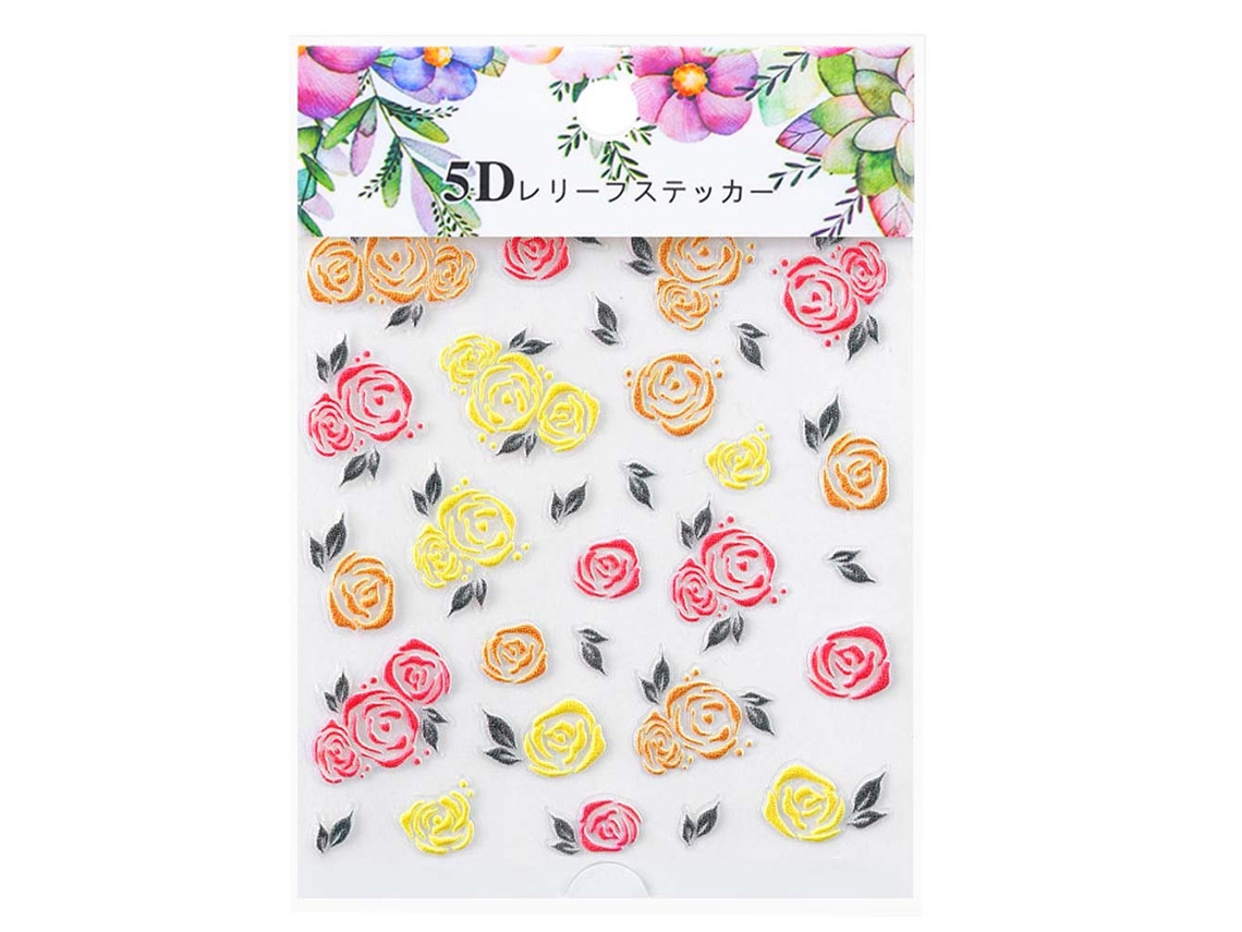 Kkml-stickers De Arte De Nñas 5d Autoadhesivos Serie de Flores Calcomanías para Manicura Herramienta DIY 07