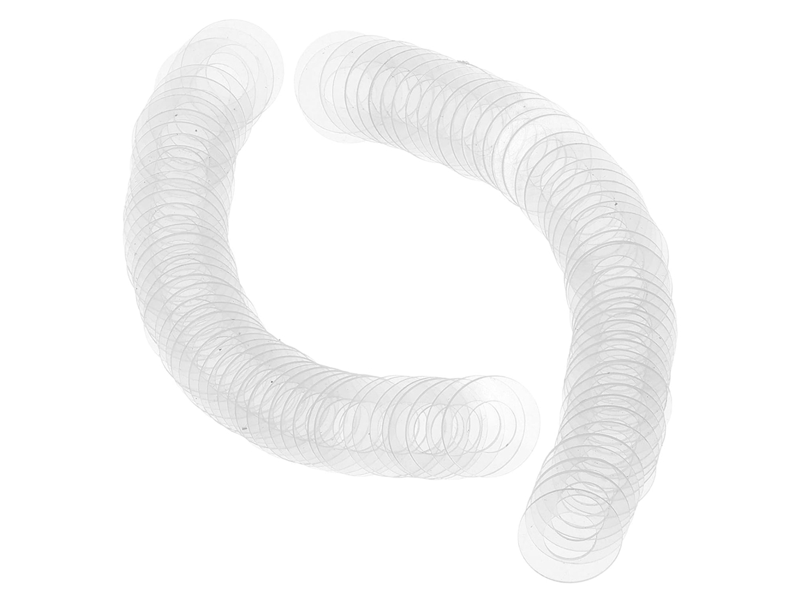 100 Arandelas Transparentes Pvc Tornillos M10 X 20 X 1 Mm,
