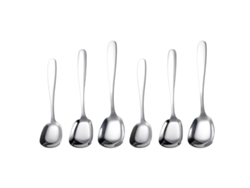 Juego de 6 cucharas de café de acero inoxidable: cubiertos para café, azúcar, sopa y postre TRUYUETY