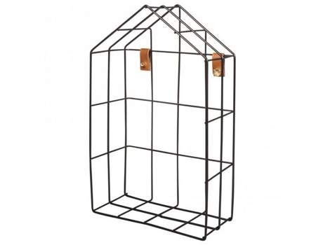 Estante de alambre Casa 16 x 7 x 25 cm - Negro