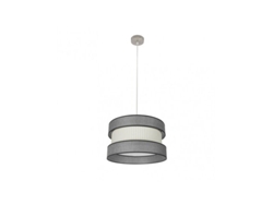 Lámpara colgante Home 1xe27 níquel/gris beige Regx40x40 cm Fabrilamp