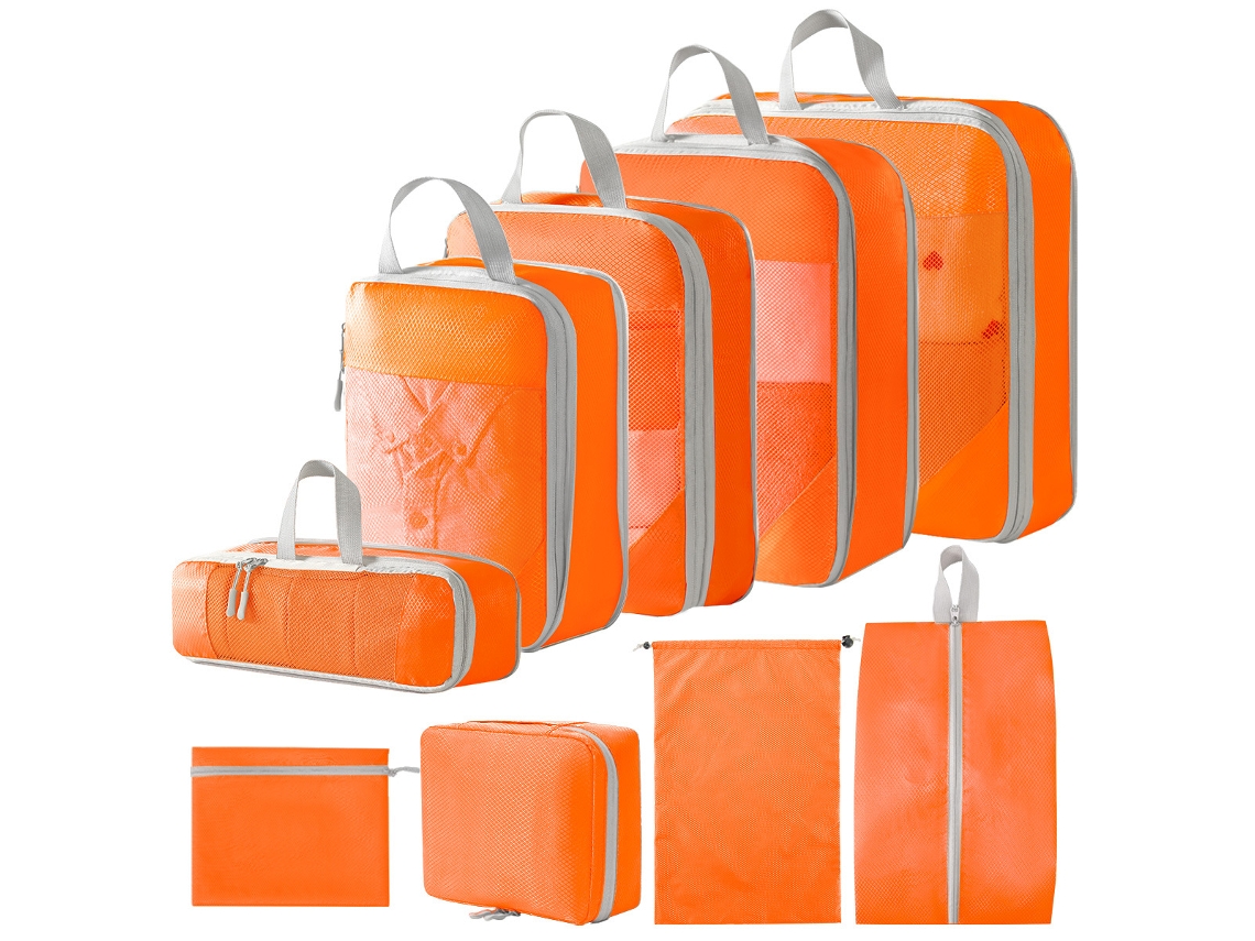 Juego de 9 organizadores para bolsos EIFSON (naranja)