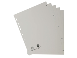 Separadores Exacompta Gris 5 Hojas A4 (20 Unidades)