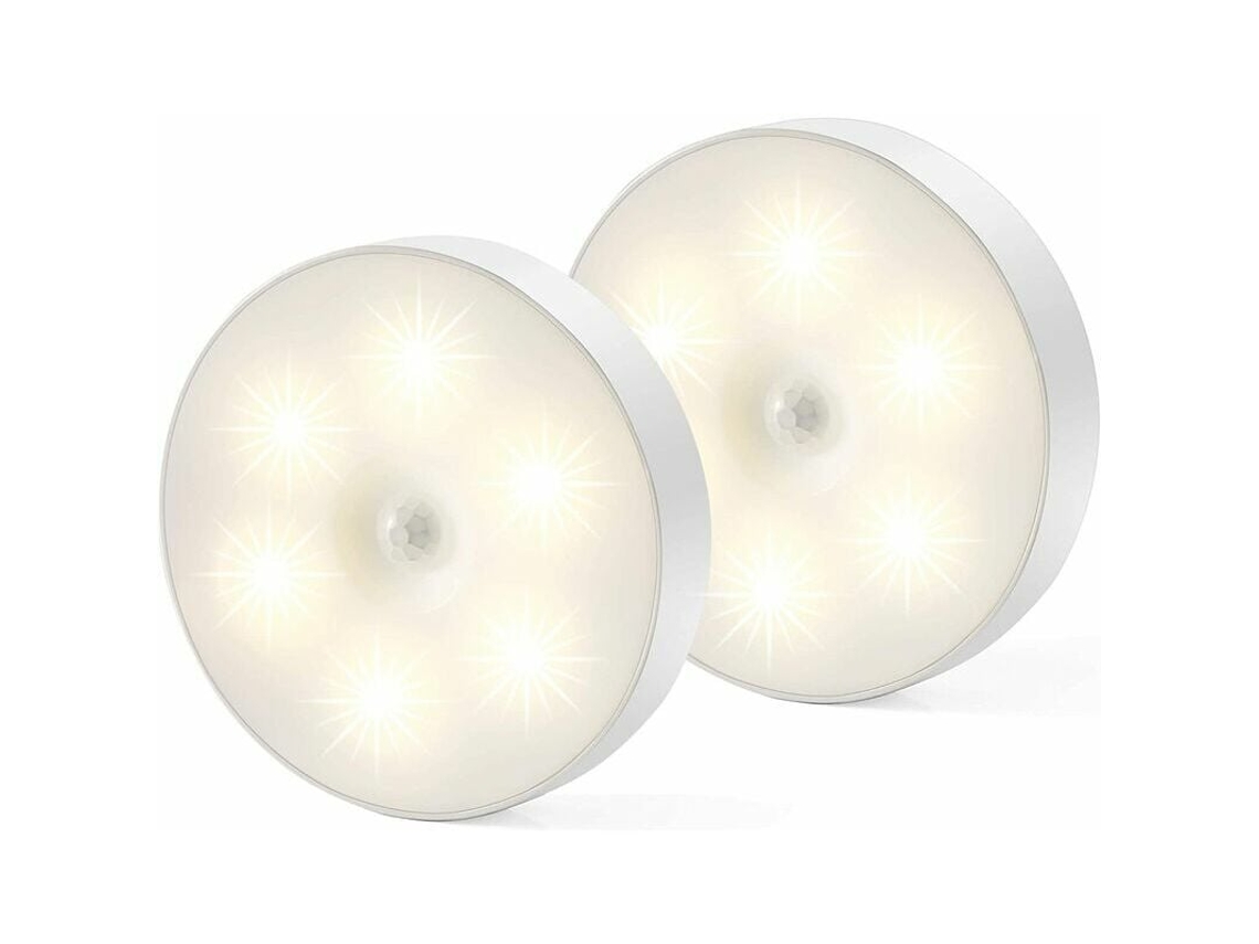 Pack de 2 luces magnéticas con sensor de movimiento de 4000 K (autoadhesivas)
