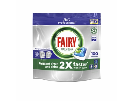 Pastillas para Lavavajillas FAIRY Todo en uno Original (100 Cápsulas)