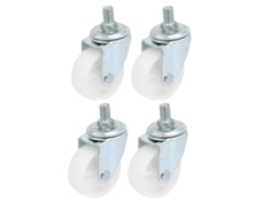 Rueda Giratoria Universal De Pp Con Perno Roscado M10x15mm De 2 Pulgadas De Diámetro.