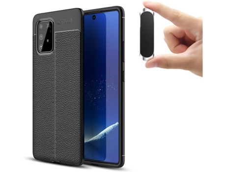 Carcasa y Soporte Samsung S10 Lite 2020 Rugged Leather Negro