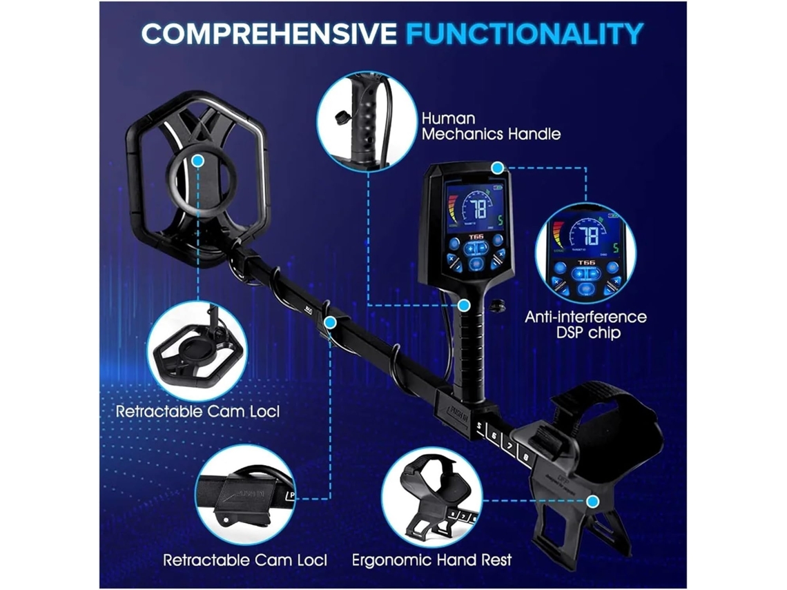 Detector De Oro Souterrain Pliable Portable, Affection Lcd, De Métaux Portatif Extérieur