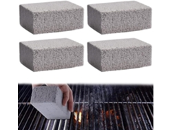 4 bloques de piedra en polvo reutilizables para limpiar parrillas y sartenes - Elimina manchas. ZYBLSSBB