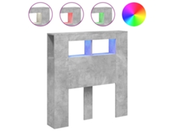 Cabecero con LEDs 100x18,5x103,5 cm Gris Cemento MAISON EXCLUSIVE