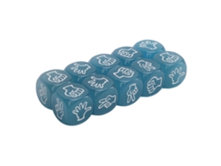 10 Dados Luminosos De 6 Caras Para Juego De Piedra, Papel O Tijera - Azul