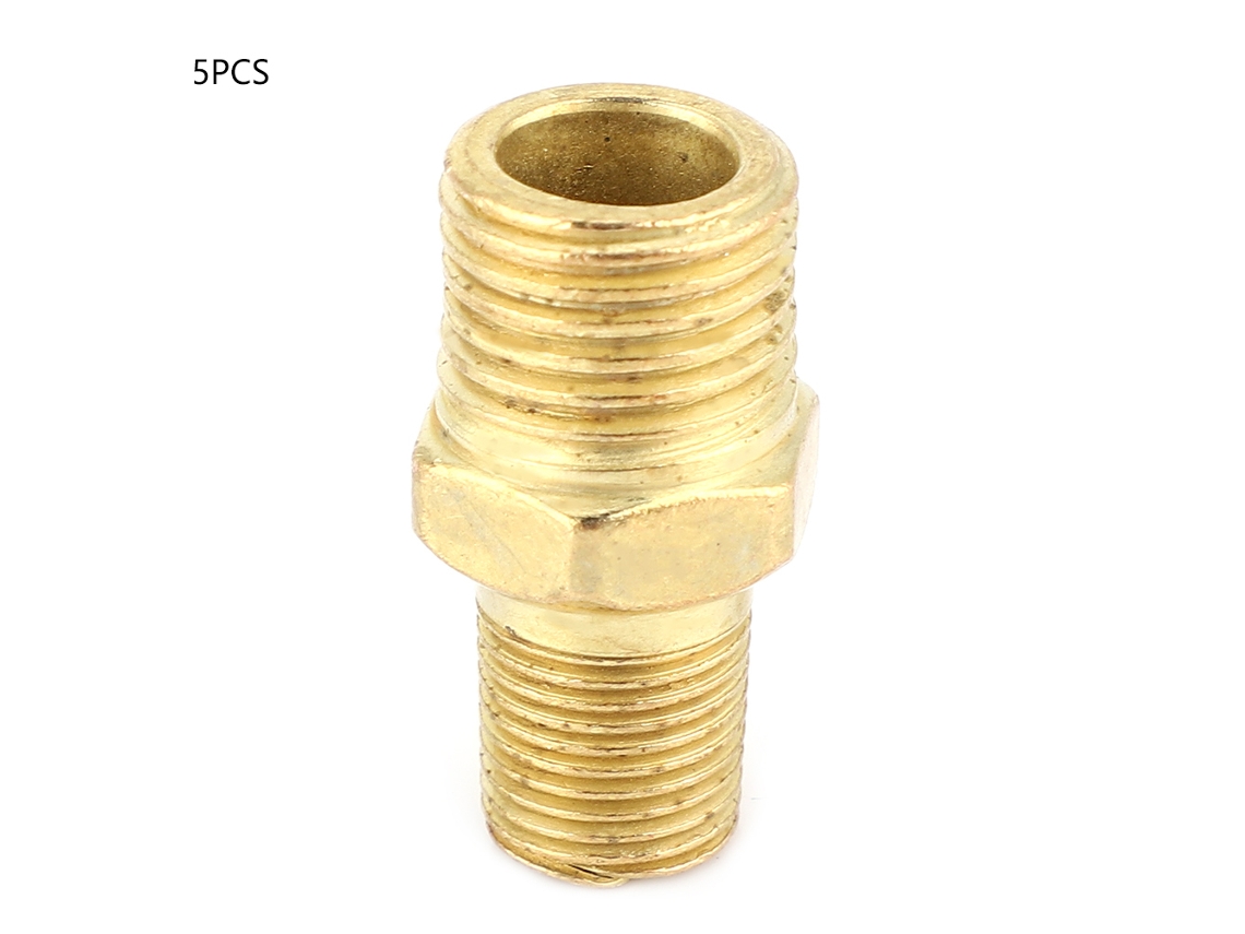 5 Conectores Rápidos De Acero Para Tuberías Rectas, Rosca Macho Bspt, De 1/8" A 1/4".