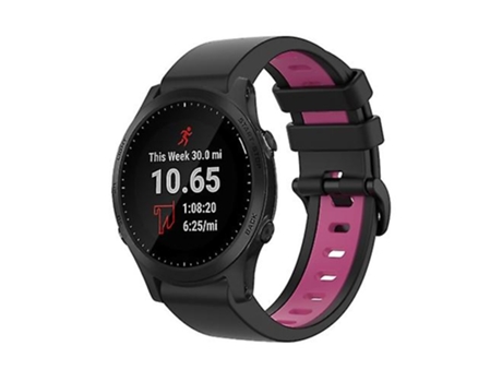 Correa De Reloj Inteligente Para Garmin Forerunner 945, Correa De Reloj Deportivo De Silicona De 22Mm, Dos Colores, Negro Y Rosa VENISYMLIS