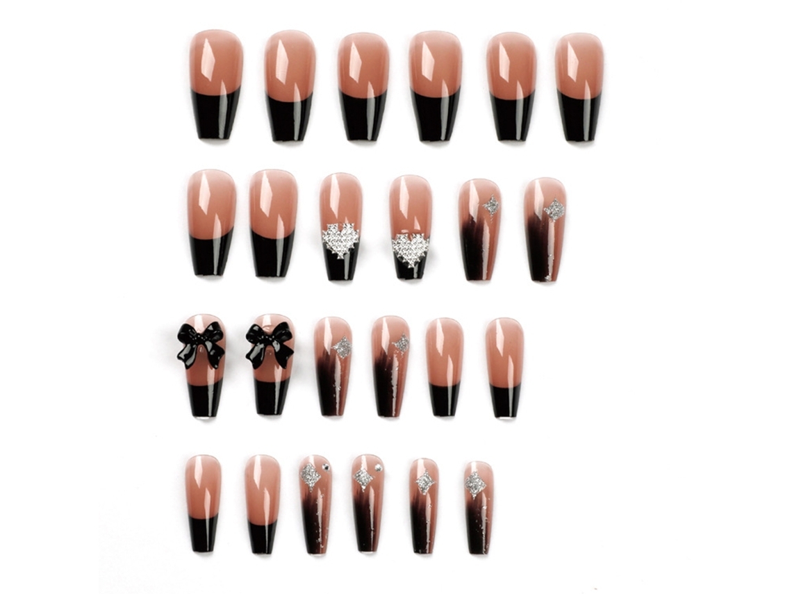 Pegatinas para manicura francesa, diseño en forma de corazón, kit de herramientas modelo HY215, que contiene gel rosa*.