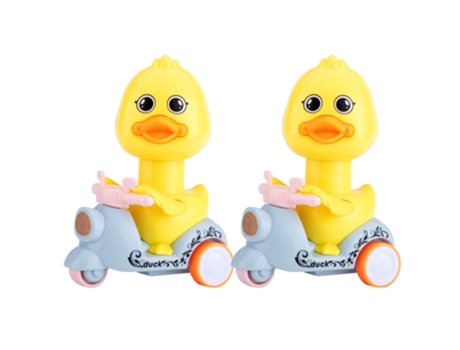 Motocicleta presione el patito pushback coche Coche de juguete para niños Coche de inercia del bebé 2pcs-azul JEDBESETZT